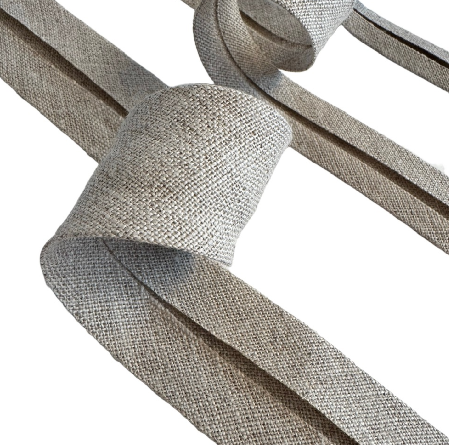 Linen Bias Ribbon – 15 mm, 20 mm, 30 mm | Natural Fabric Trimming