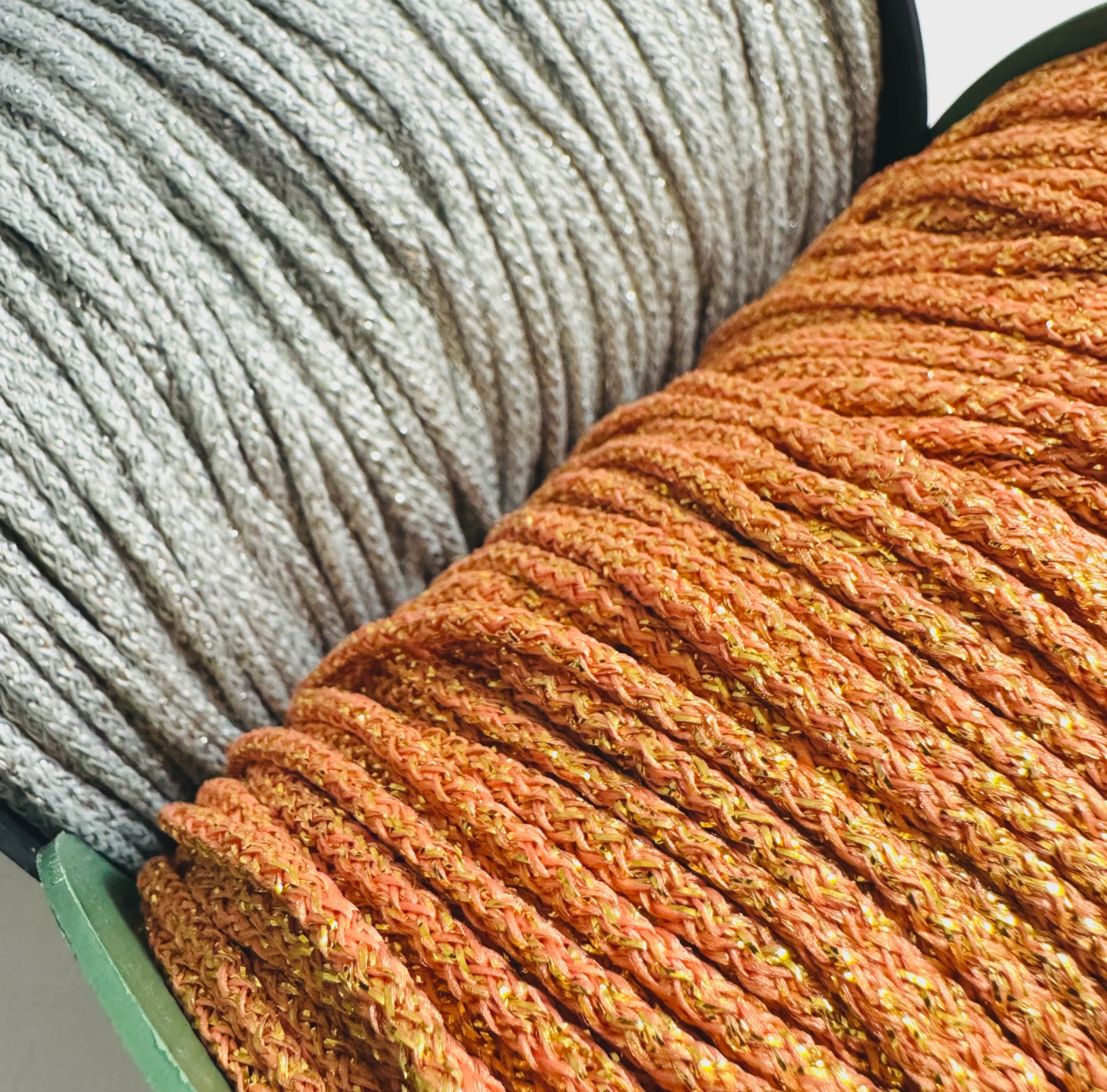 Bronze and Silver decorative Metallic Rope - Polyester Cord for DIY, Gift Wrapping, Macrame