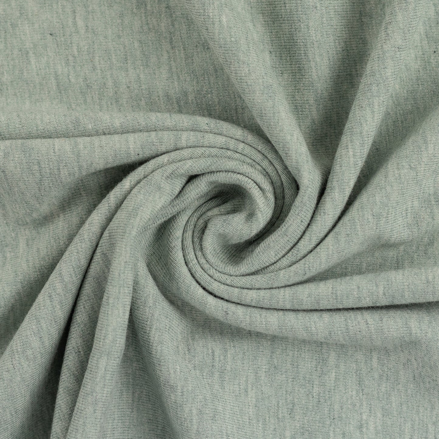 Cotton jersey, melange, mint color, 155 cm wide