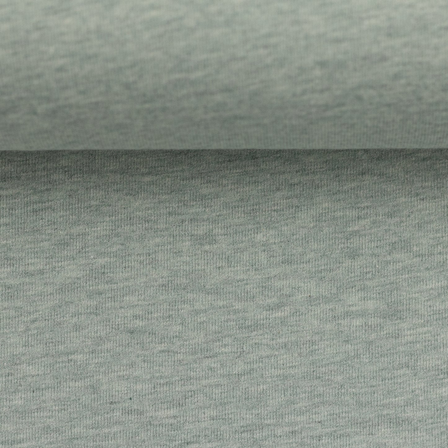 Cotton jersey, melange, mint color, 155 cm wide