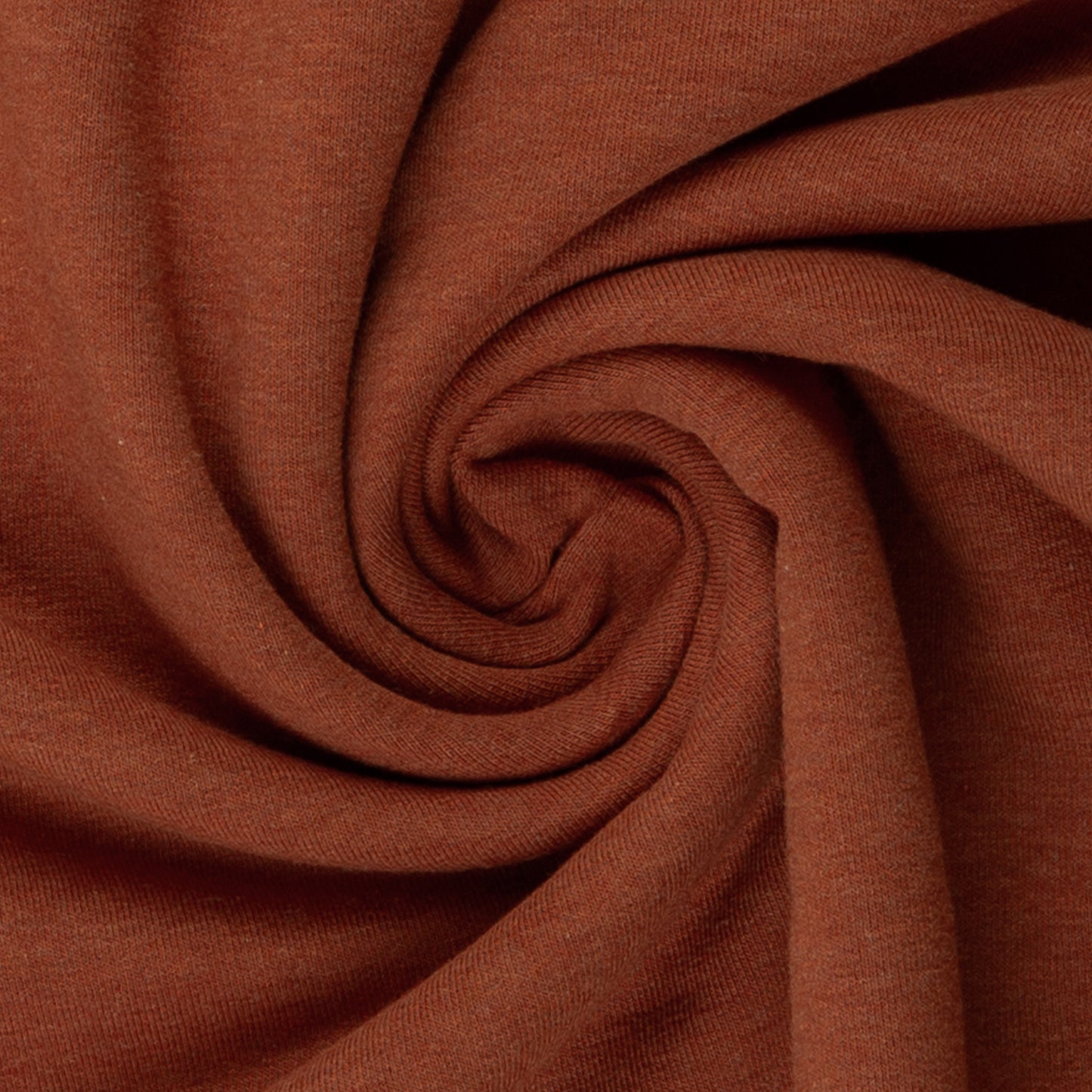 Cotton jersey, melange, terracotta color, 155 cm wide
