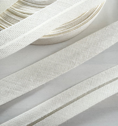 Linen Bias Binding Tape 20mm – Off White Ecru