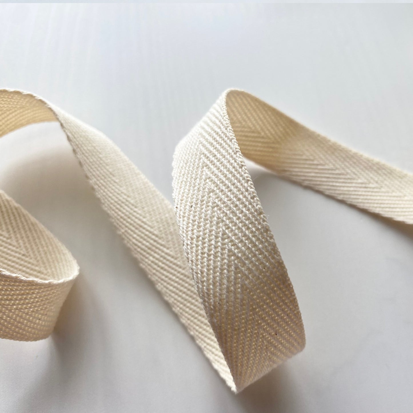 Cotton twill ribbon, 15 mm/0.59 in