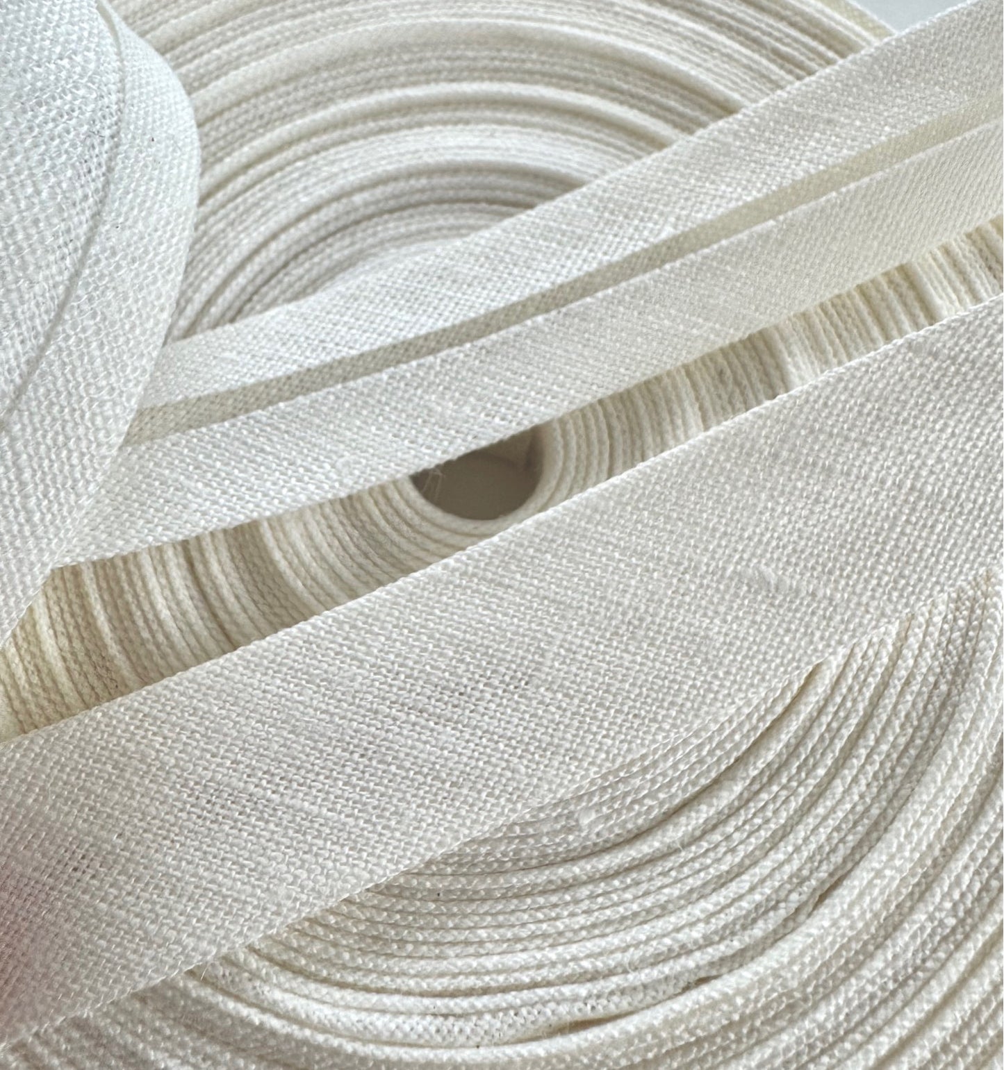 Linen Bias Binding Tape 20mm – Off White Ecru