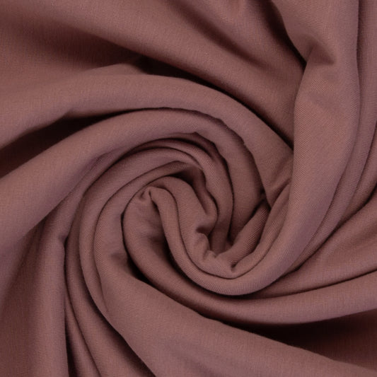 Cotton jersey, plain, dusty rose color,  155 cm wide