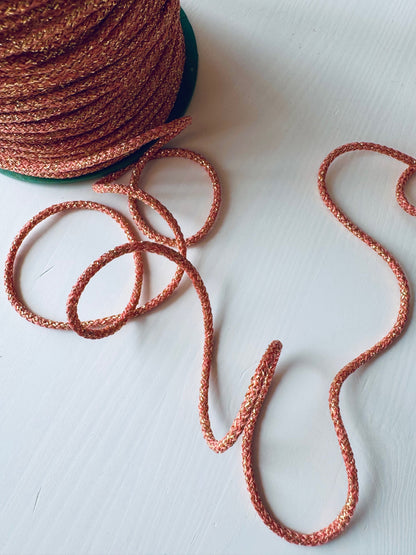 Bronze decorative Metallic Rope - Polyester Cord for DIY, Gift Wrapping, Macrame