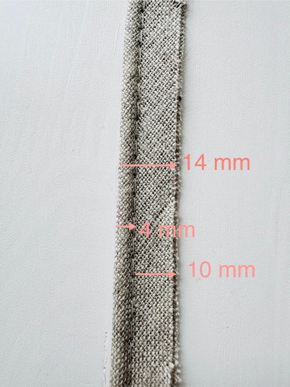 Natural Linen Piping Trim 14 mm