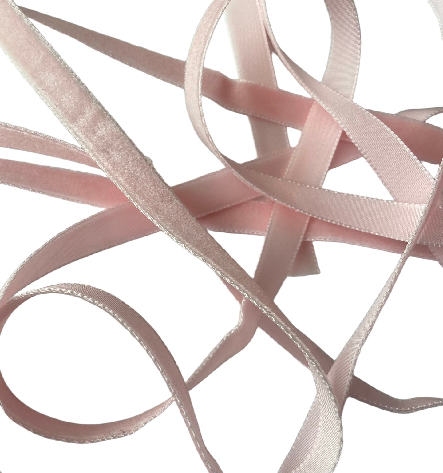 Velvet Ribbon in Pastel Colors 1 mm