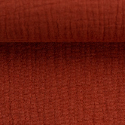 Cotton Muslin Double Gauze, terracota, 130 cm wide