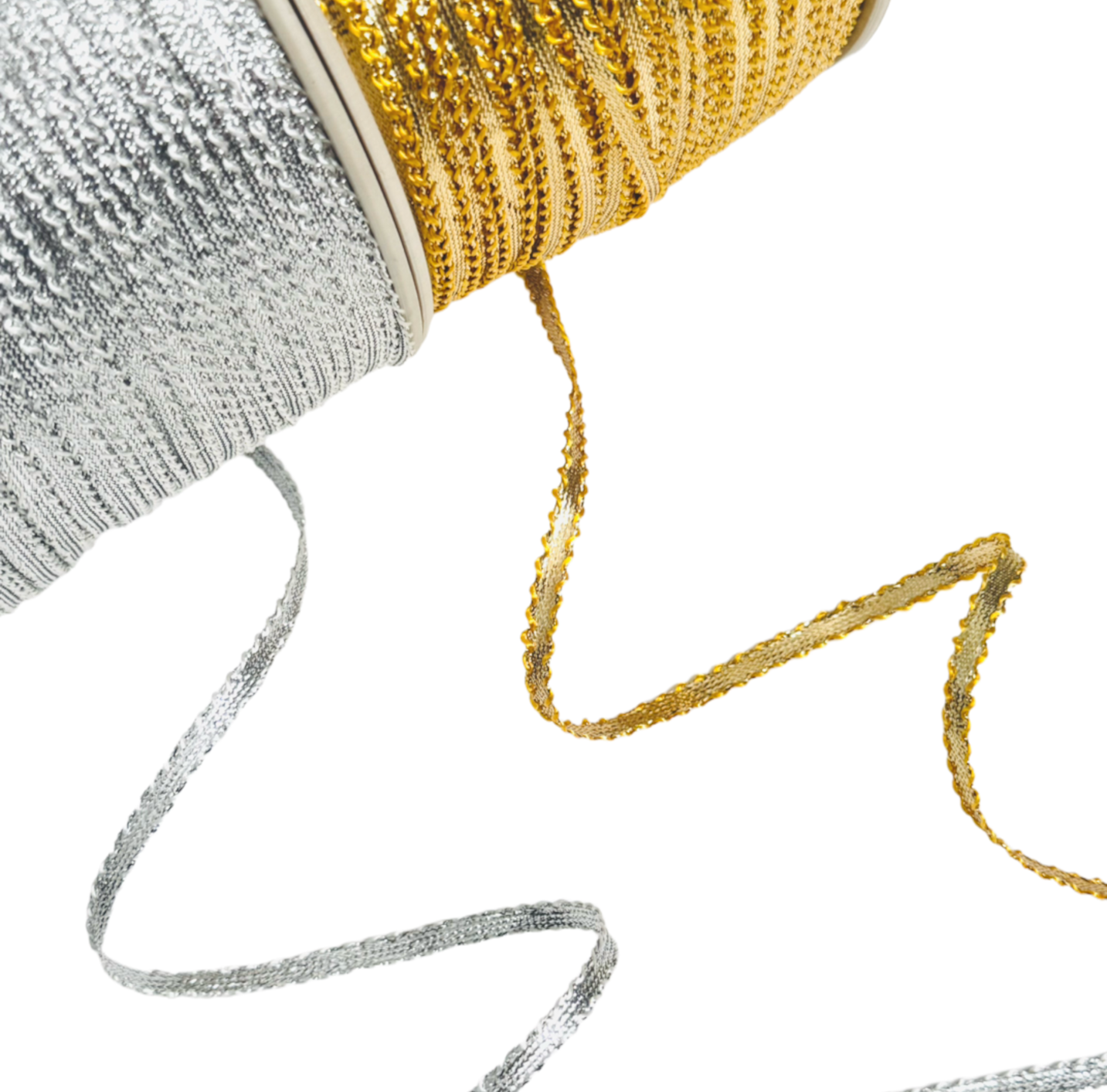 5mm Decorative Ribbon – Silver & Gold | Craft, Sewing & Gift Wrapping Trim