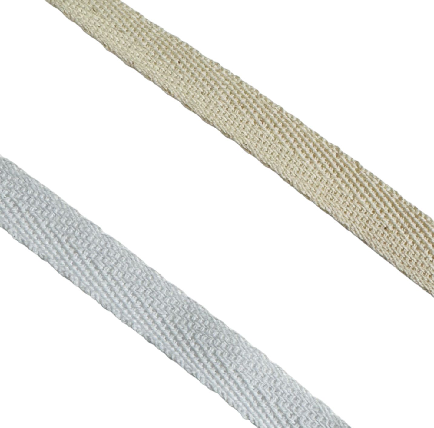 Cotton twill Ribbon 10mm/0.39 in – White & Natural | Eco-Friendly Gift Wrapping & Crafts