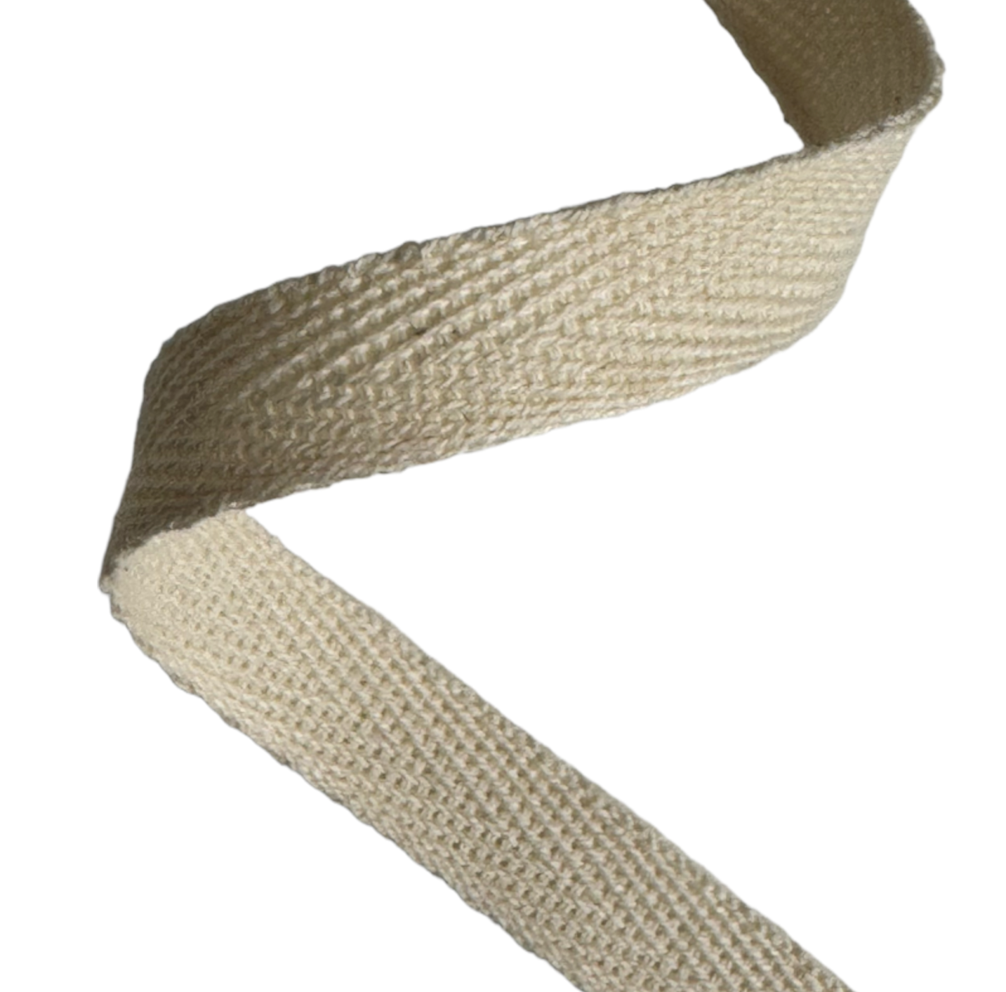Cotton twill Ribbon 10mm/0.39 in – White & Natural | Eco-Friendly Gift Wrapping & Crafts