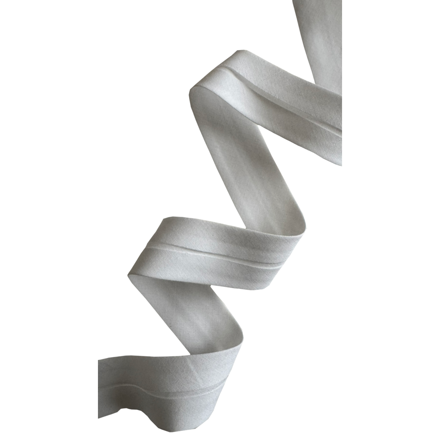 Extra Wide Cotton Bias Ribbon – 3 cm (1.18 in), White | Soft Fabric Trim