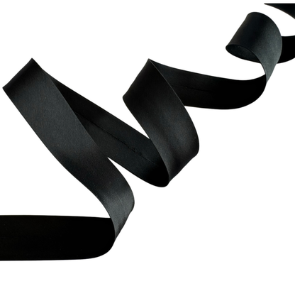 Black Satin Bias Binding 20 mm