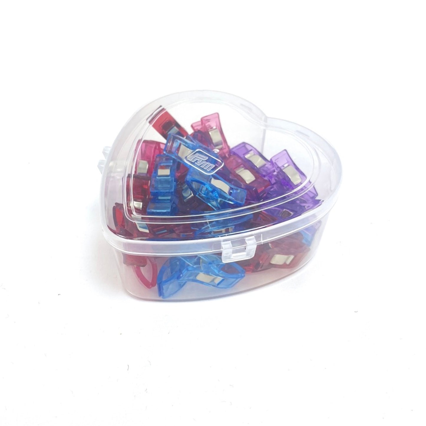 Prym clips in Heart box, 40 clips