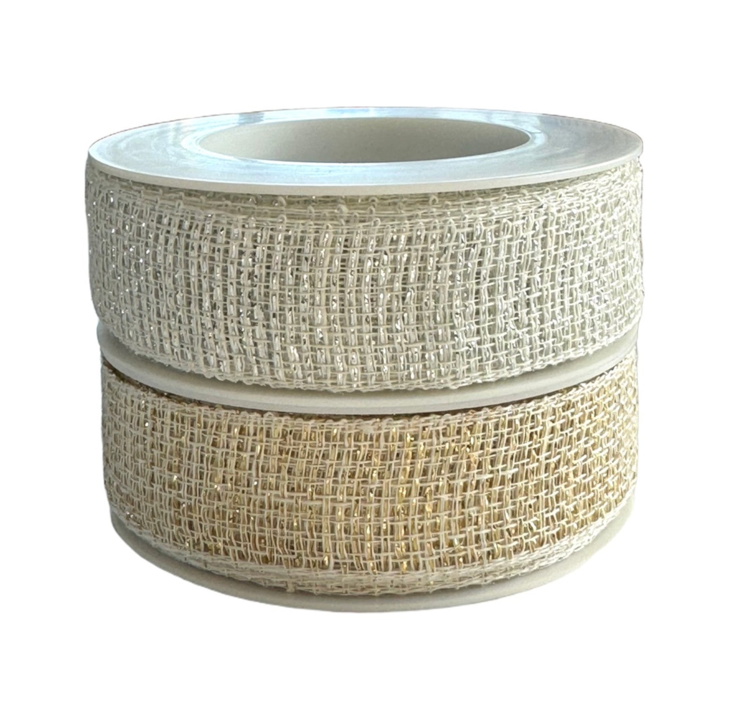 Linen Glitter Decorative Ribbon – 91% Linen, 9% Polyester
