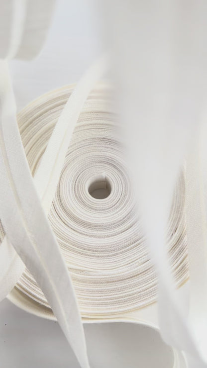 Linen Bias Binding Tape 20mm – Off White Ecru